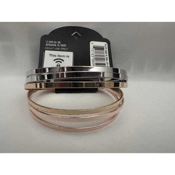 New Mixed Metal 6-Piece Bangle Bracelet Set  by Jasmine Lane Jewelry Co. - Picture 5 of 9